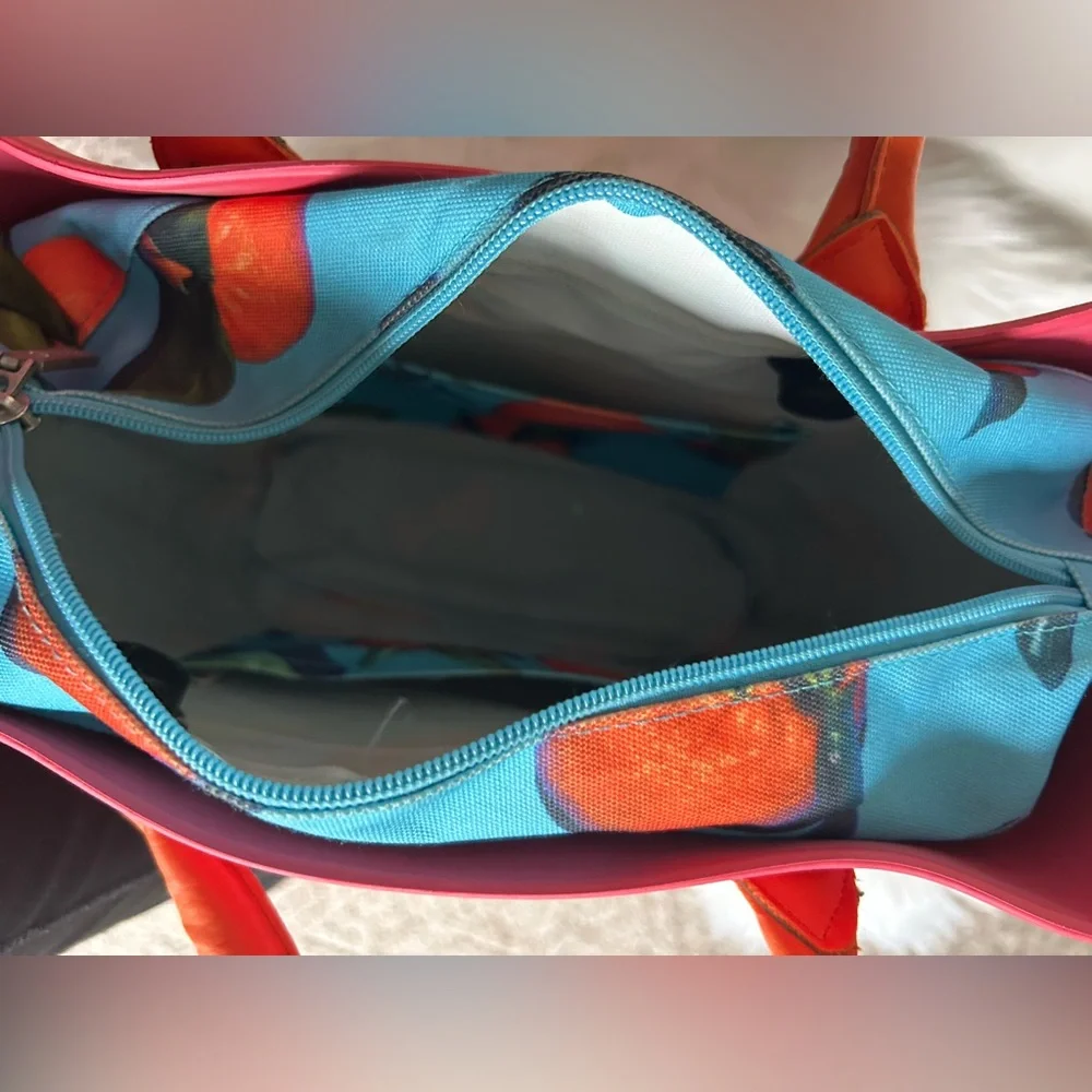 O Bag Pink and Orange Large Women's Tote - Picture 4 of 9